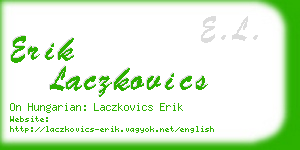 erik laczkovics business card